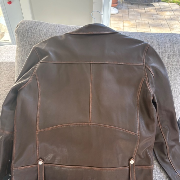 Bod & Christensen Harper Oversized Leather Boyfriend Jacket - Picture 7 of 7